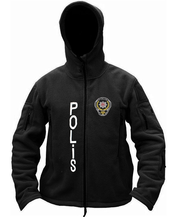Polis Poları | Kapüşonlu, 5 Cepli Taktik Kesim Kışlık Mont