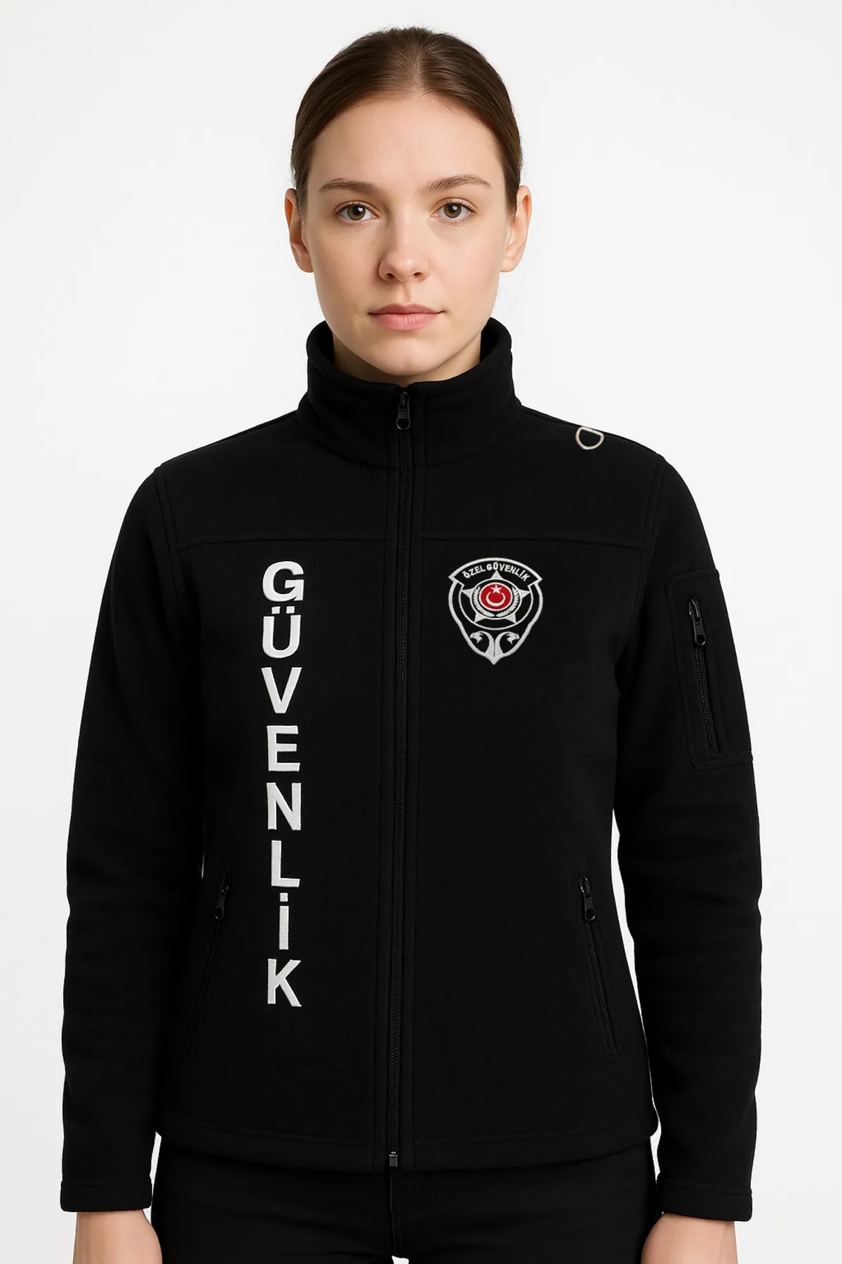 Arthur Kışlık Kadın 3 Cepli Önden Yazılı Nakış İşlemeli Özel Güvenlik Polar