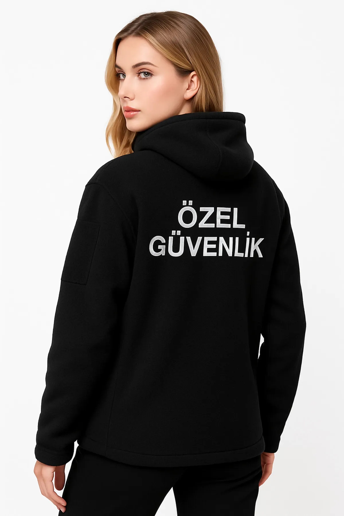 Özel Güvenlik Elbise | ARTHUR Kapüşonlu Polar – Nakışlı, Cepli, Kalın Kışlık Mont
