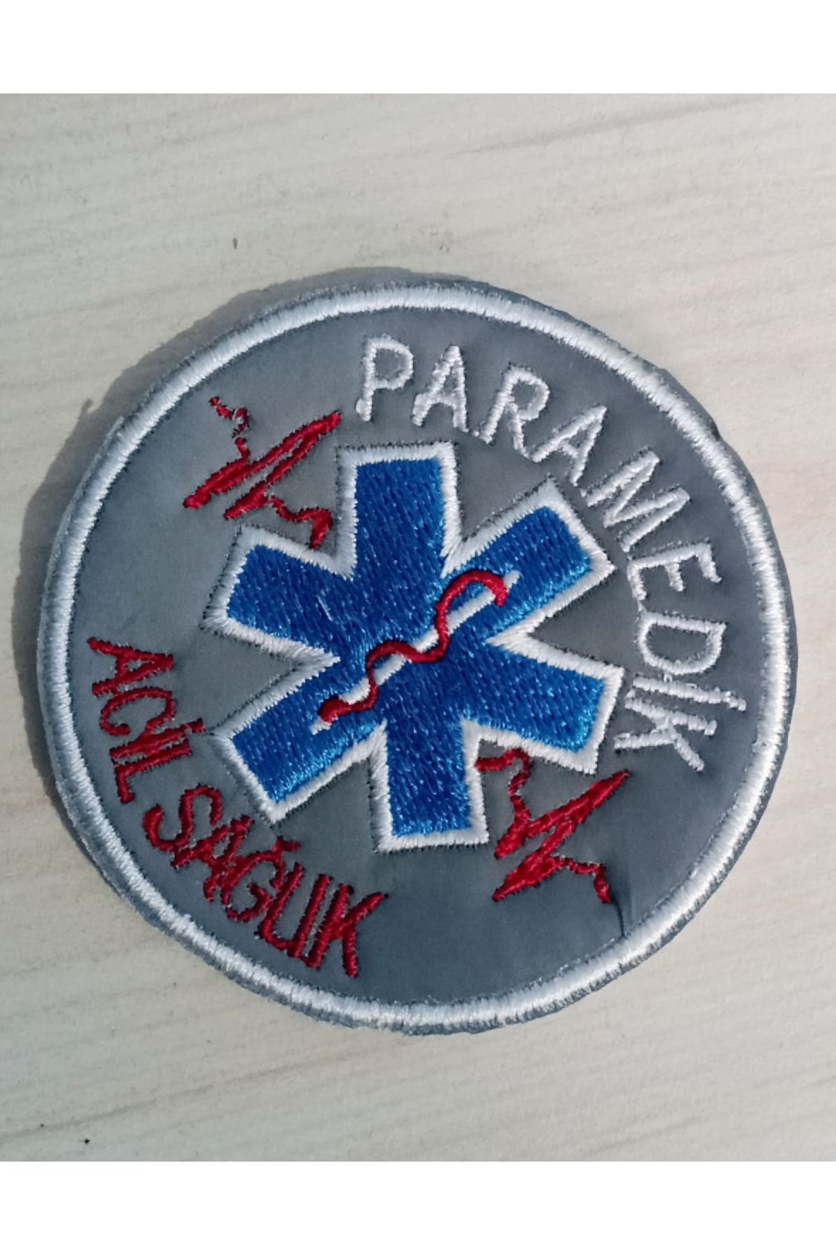 Paramedik Nakışlı Logo Arması | Üniforma Uyumlu Sağlık Personeli Patch