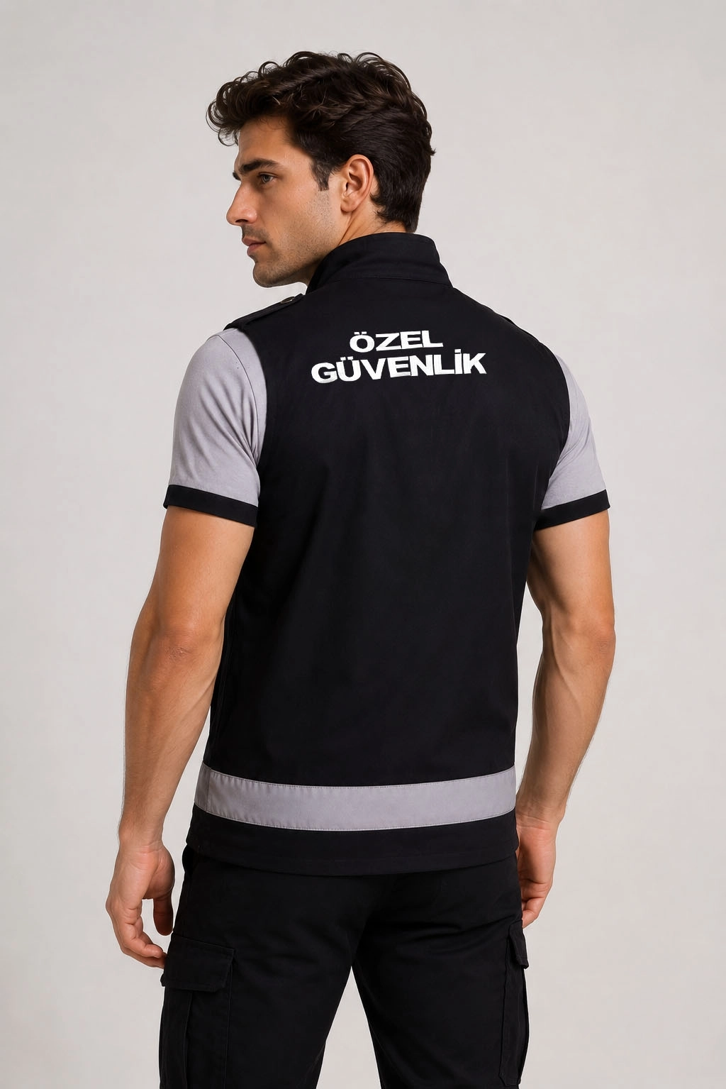 Arthur Önden Yazılı Erkek Reflektörlü Yazlık Özel Güvenlik Yeleği | Nakış İşlemeli, 2 Cepli