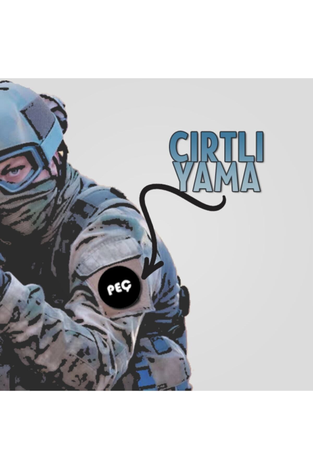 Siyah Türk Bayrağı Cırtlı Nakışlı Arma | Airsoft ve Taktik Kullanıma Uygun