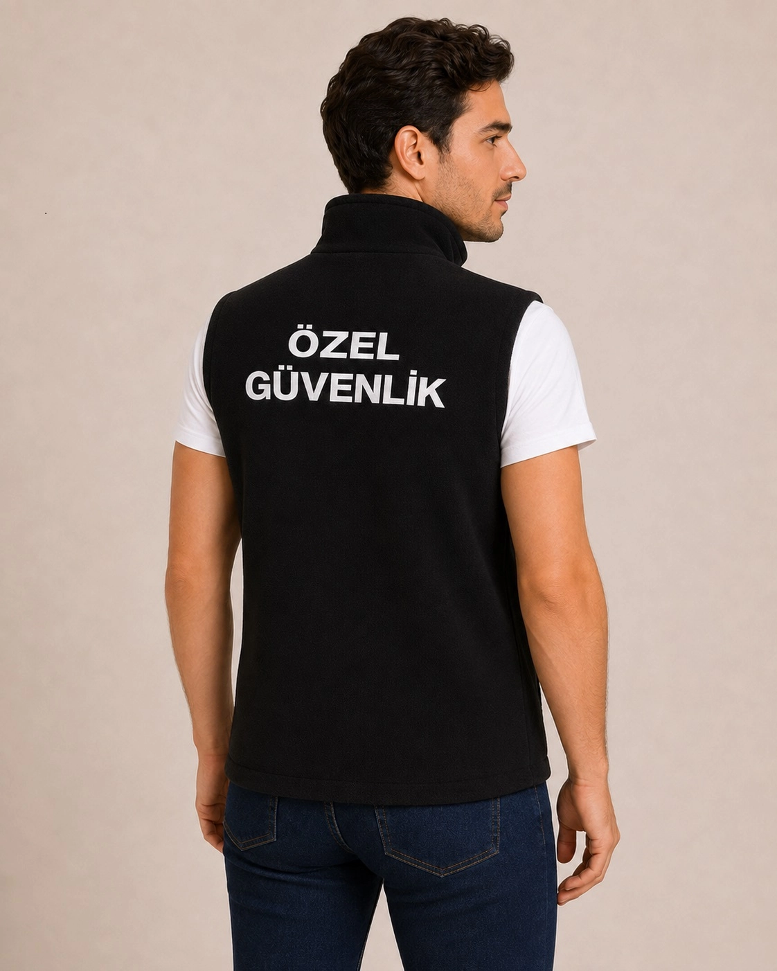 ARTHUR Kışlık Erkek Nakış İşlemeli 3 Cepli Düz Polar Özel Güvenlik Yeleği