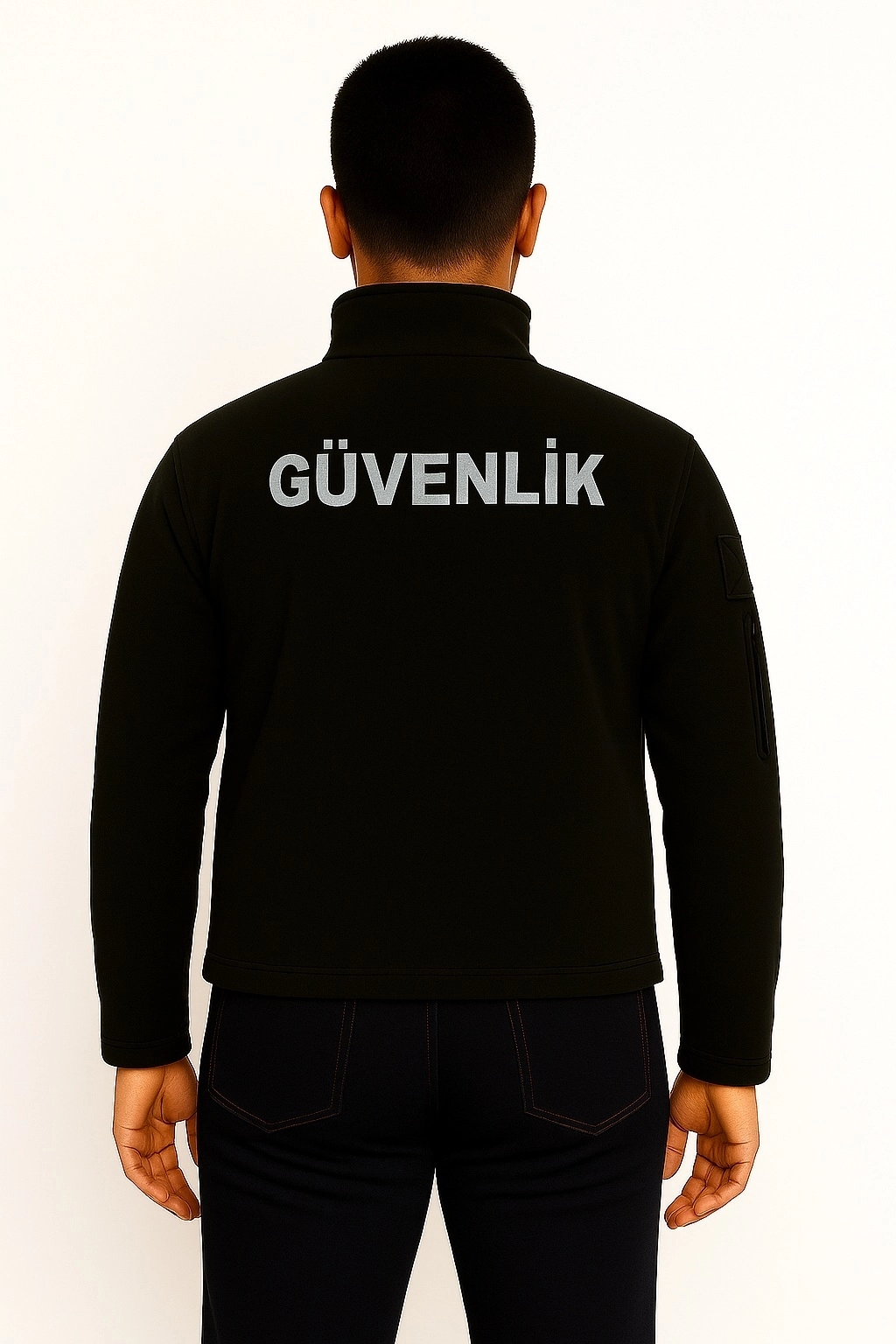 Arthur Nakış İşlemeli Kalın Kışlık Erkek 2 Cepli Önden Yazılı Özel Güvenlik Poları