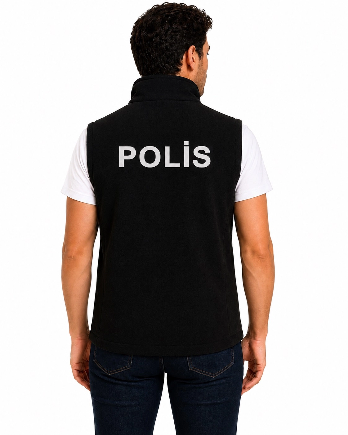 Arthur Kışlık Erkek Nakış İşlemeli 3 Cepli Düz Polar Polis Yeleği