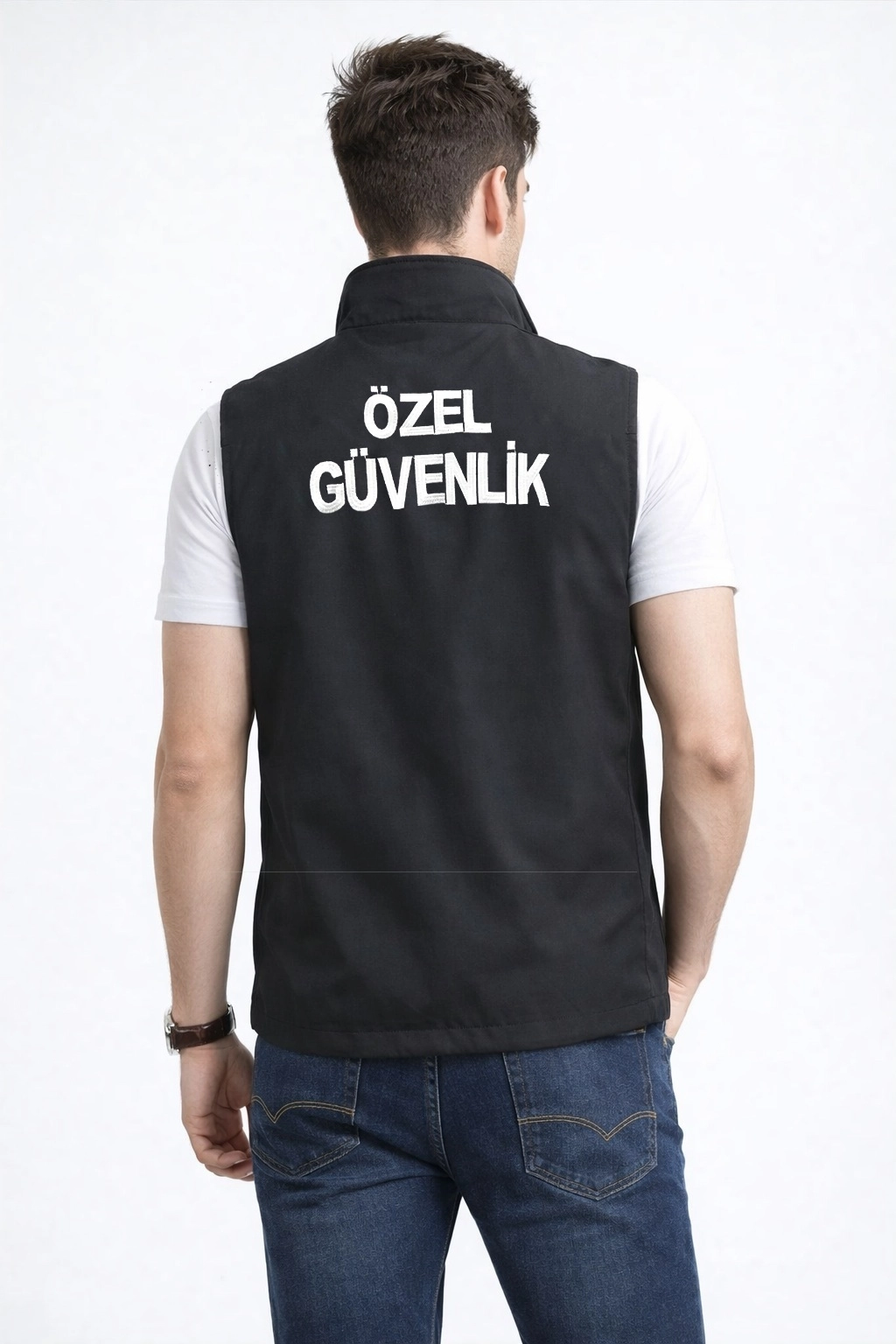 Arthur Nakış İşlemeli 3 Cepli Göğüsten Logolu Erkek Yazlık Özel Güvenlik Yeleği