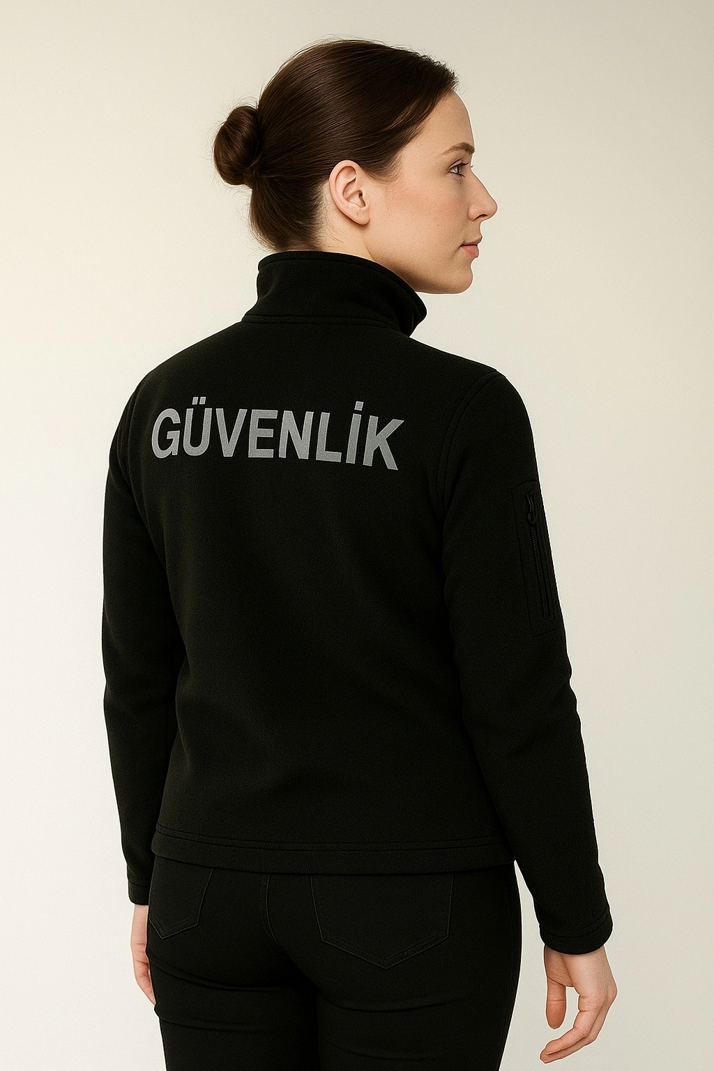 Arthur Kalın Kışlık Kadın Koldan Cepli Önden Yazılı Nakış İşlemeli 3 Cepli Güvenlik Poları