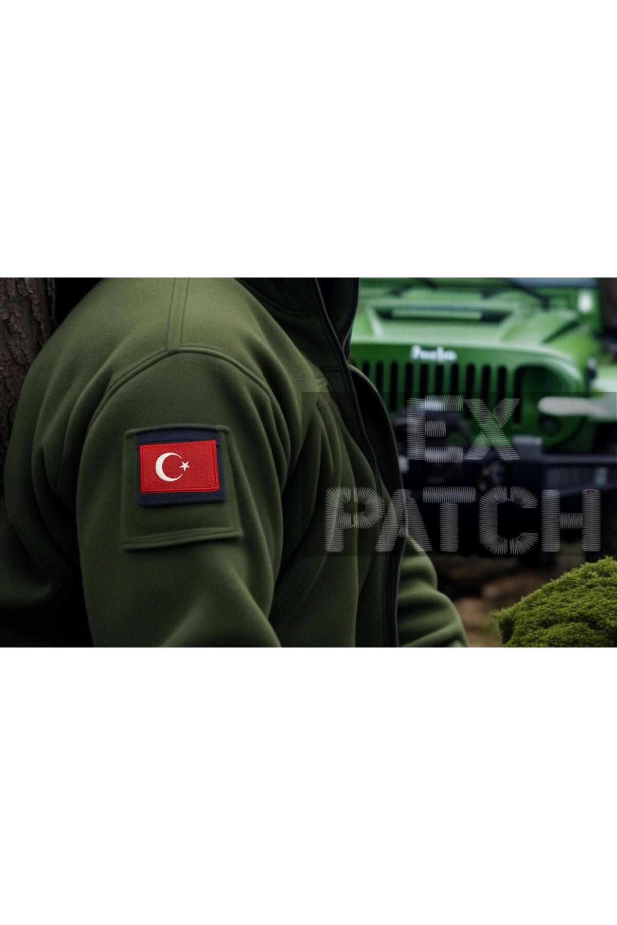 10’lu Kırmızı Türk Bayrağı Arma | Cırtlı Nakışlı Taktik Patch (8x5 cm)