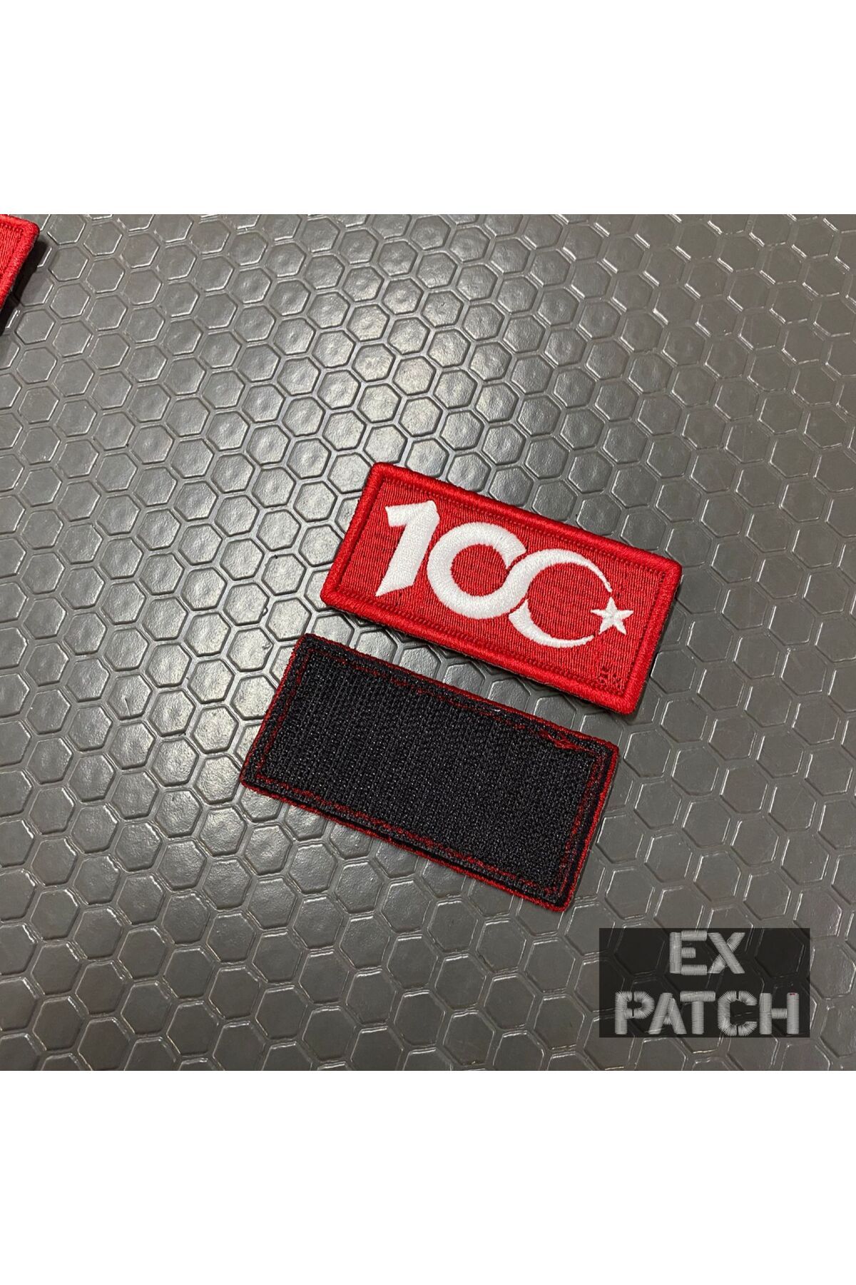 10 Adet Türkiye Cumhuriyeti 100. Yıl Cırtlı Arma/Patch/Peç Nakışlı 8x4 cm