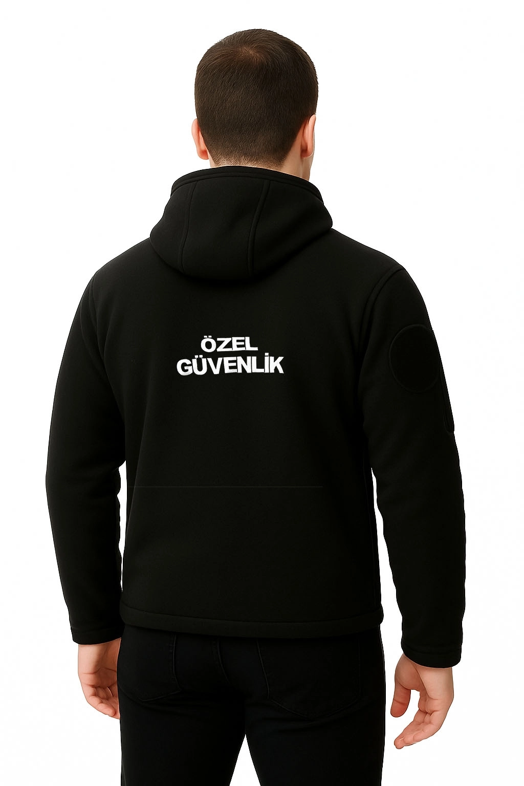 Arthur Erkek Kışlık Kalın Önden Yazılı Kapşonlu Nakış Işlemeli Özel Güvenlik Poları