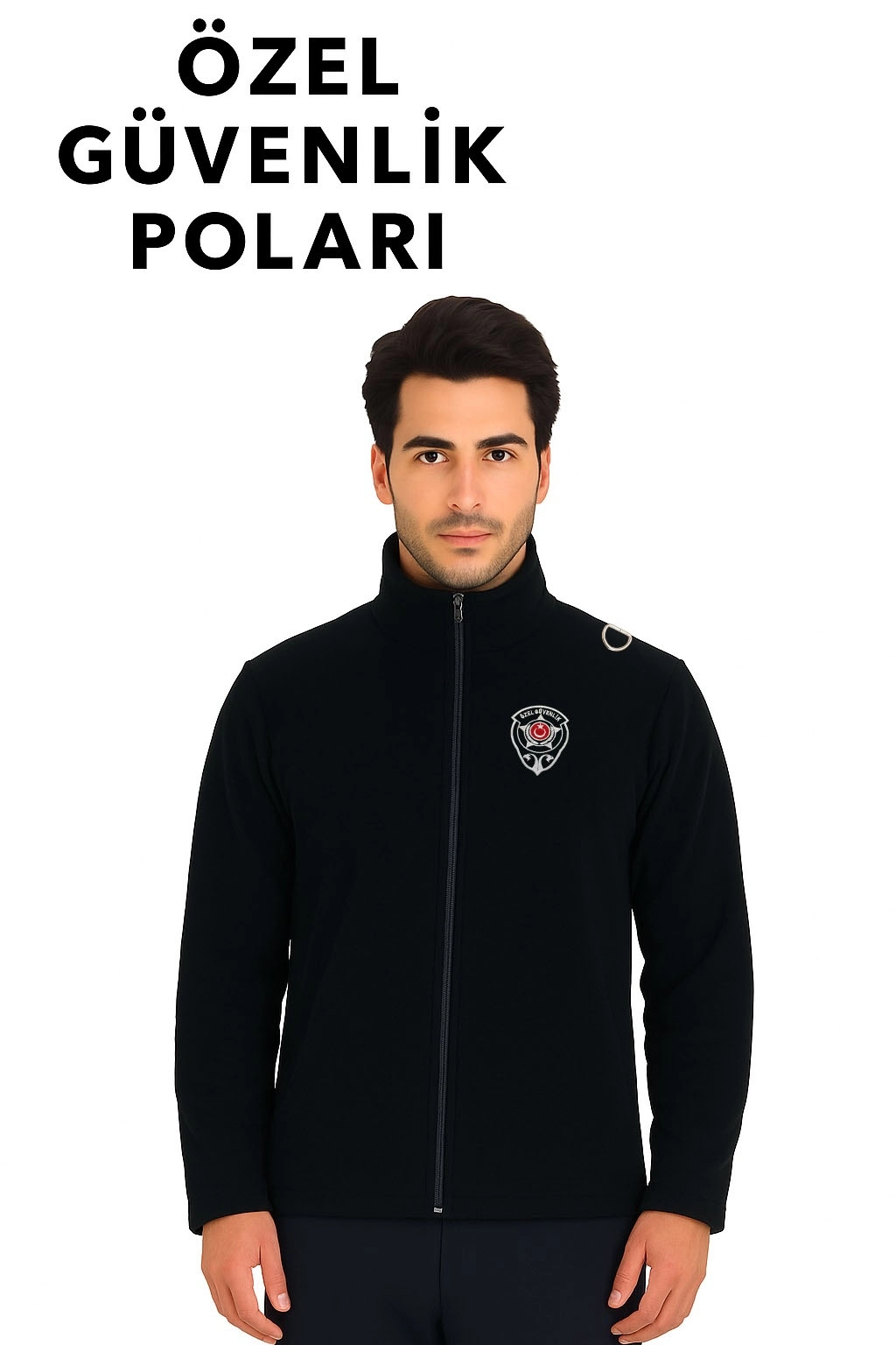 Arthur Nakış İşlemeli Kalın Polar Erkek 2 Cepli Özel Güvenlik Poları - Göğüsten Logolu