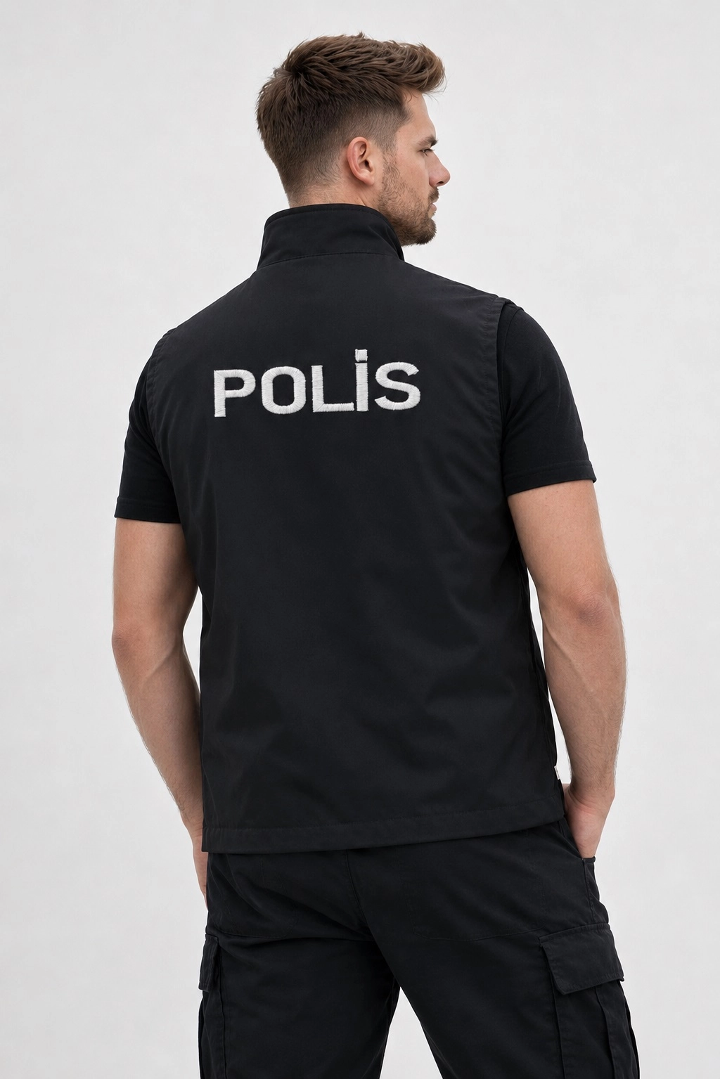 Arthur Yazlık Erkek Su İtici Nakış İşlemeli 3 Cepli Polis Yeleği