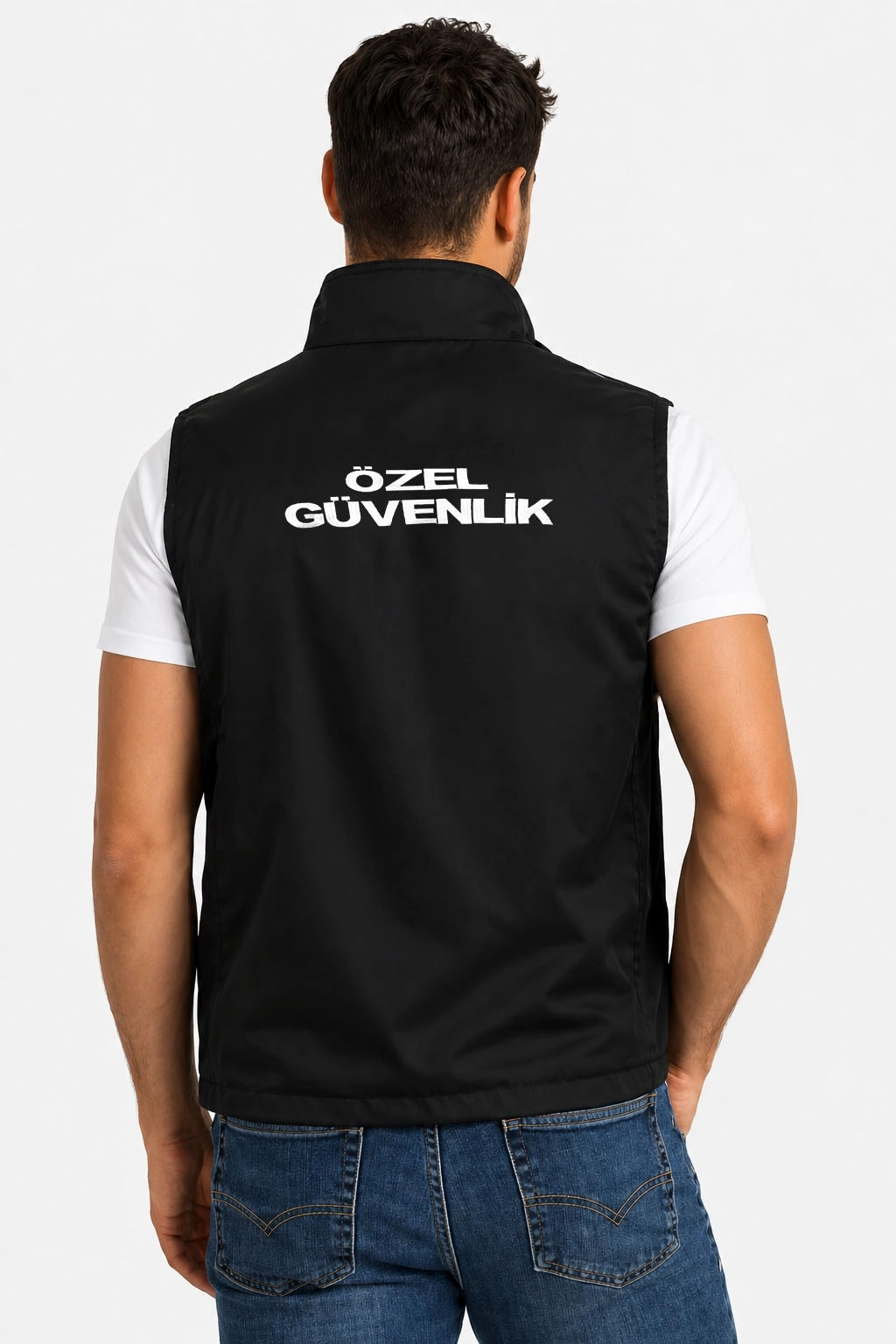 Arthur Nakış İşlemeli 3 Cepli Erkek Yazlık Reflektör Çizgili Özel Güvenlik Yeleği