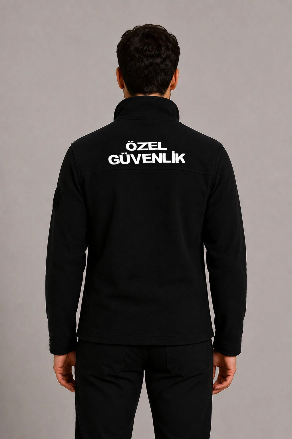 Erkek Özel Güvenlik Poları Göğüsten Cepli 3 Cepli Yırtmaç Fermuarlı - Önden Yazılı