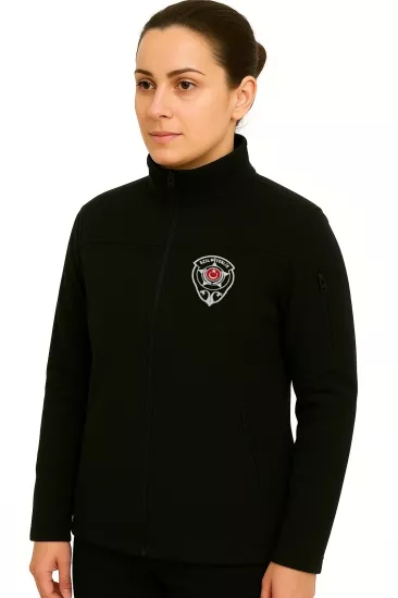  Kışlık Kadın Koldan Cepli 3 Cepli Güvenlik Polar