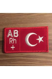 Ab Rh+ Kan Grubu Patch Peç Arma Logo Ve Kot Yaması (cırt Hediyeli)