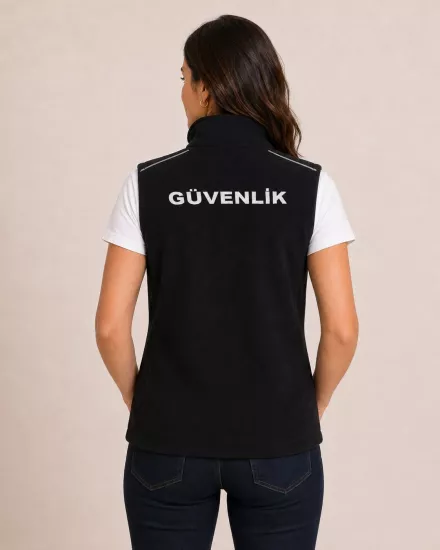 Kadın Reflektörlü Polar Güvenlik Yelek