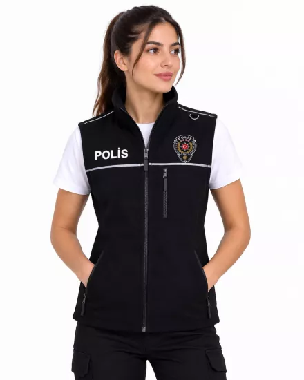 Arthur Kadın Kışlık Polis Yeleği – Polar, Nakışlı