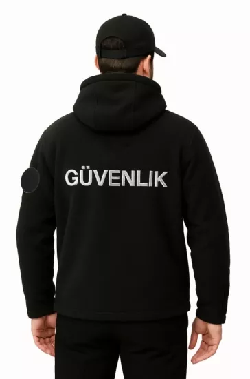 Kapşonlu Nakış İşlemeli Polar - Kapüşonlu