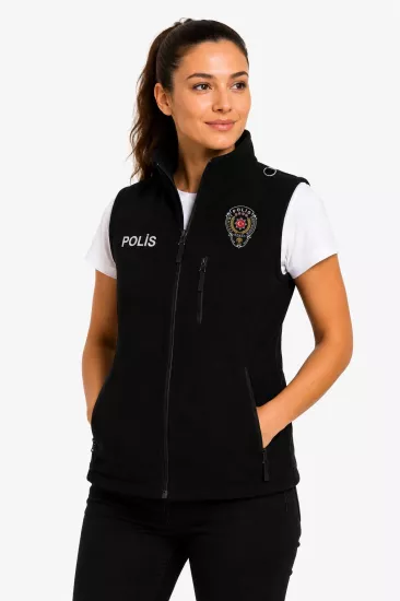 Kadın Kışlık Polis Yelek Nakış İşlemeli