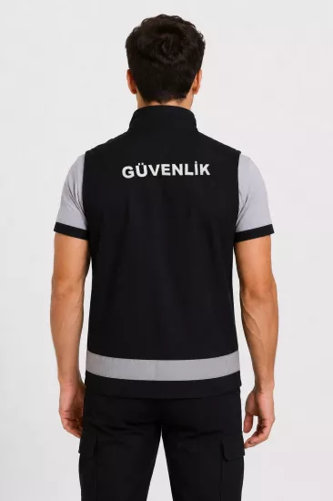 Reflektörlü Erkek Özel Güvenlik Yeleği - Arthur