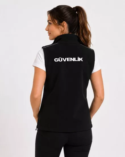 Kadın Kışlık Polar Özel Güvenlik Yeleği | Nakışlı