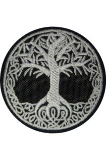Yaşam Ağacı Nakışlı Arma | 7x7 cm Mitolojik Cırt Bantlı Yama
