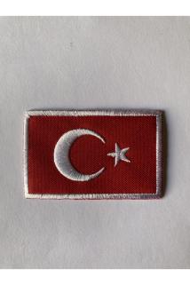 Türk Bayrağı Al Yıldız 7,5 Cm. X 5 Cm. Arma Patch Peç Ve Kot Yamaları