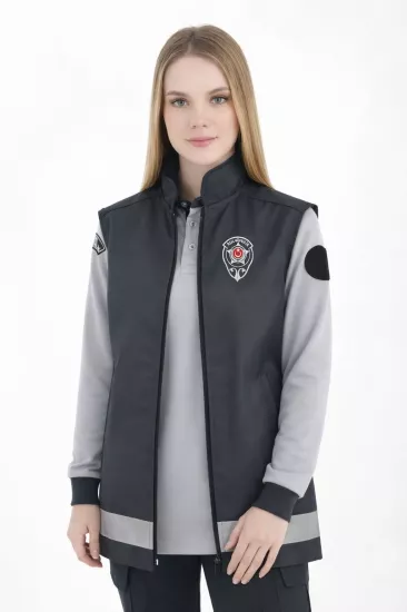 Nakış İşlemeli 2 Cepli Özel Güvenlik Tunik Yeleği