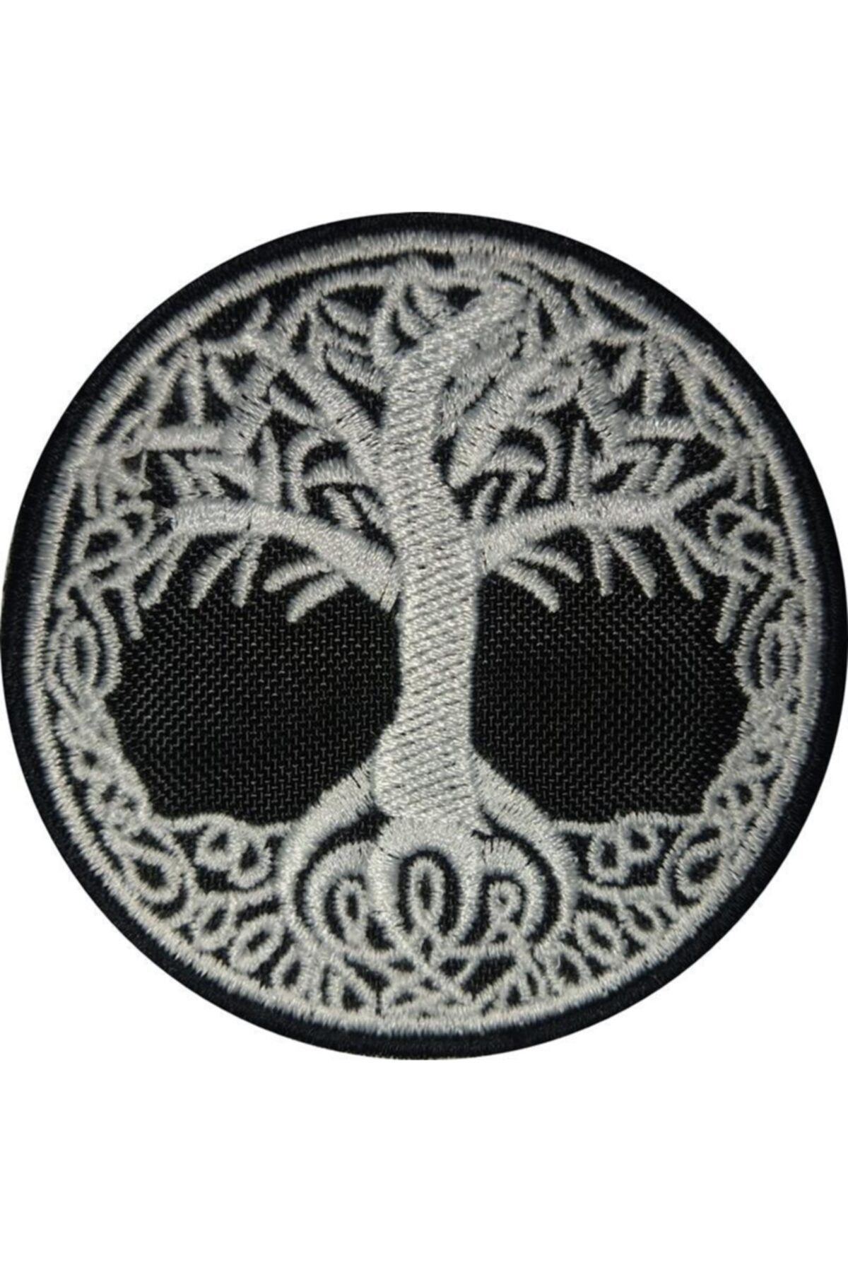 Yaşam Ağacı Nakışlı Arma | 7x7 cm Mitolojik Cırt Bantlı Yama