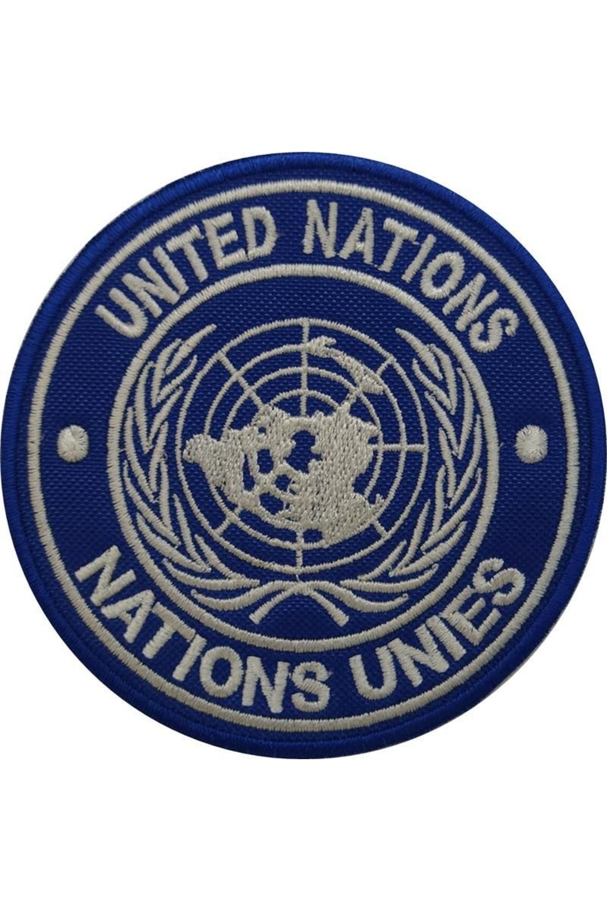 Bm Birleşmiş Milletler United Nations Unies Nakış Işleme Arma Patch Peç 9×9 Cm