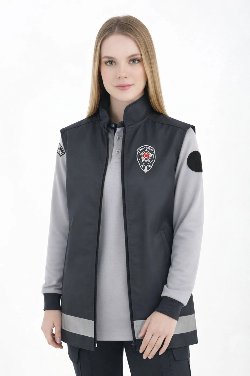 Arthur Kadın Nakış İşlemeli Yazlık Özel Güvenlik Tunik Yeleği