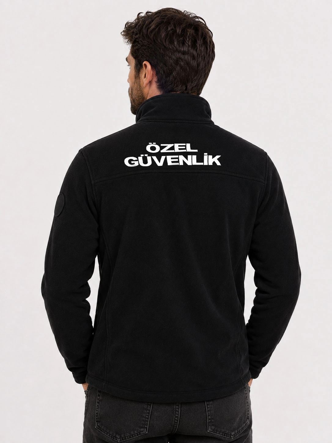 Erkek Yazılı Yırtmaç Fermuarlı 4 Cepli Özel Güvenlik Poları